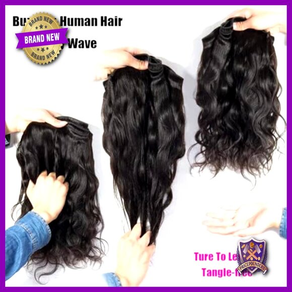 3 Bundles Brazilian Virgin Human Hair Extensions Body Wave 22-26 Inch